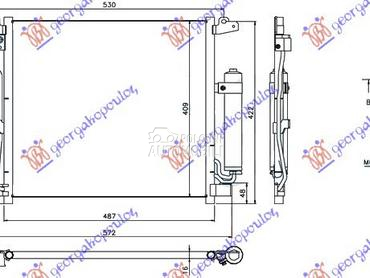 HLADNJAK KLIME 1.5 DCi DIZEL ( za Nissan Juke od 2015. do 2019. god.