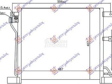 HLADNJAK KLIME 1.6 DIC TURBO B za Nissan Juke od 2010. do 2015. god.