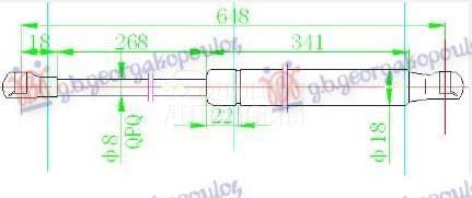 AMORTIZER GEPEK VRATA (648L-26