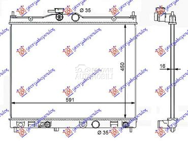 HLADNJAK MOTORA 1.6/16V (45x59 za Nissan Nv200 od 2009. do 2025. god.