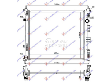 HLADNJAK MOTORA 1.5 DCi DIZEL za Nissan Nv200 od 2009. do 2025. god.