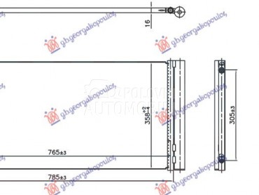HLADNJAK KLIME 1.6/2.0 DIZEL ( za Nissan Nv200 od 2016. do 2025. god.