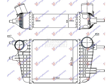 HLADNJAK INTERKULERA 1.2 DIG B za Nissan Note od 2013. do 2025. god.