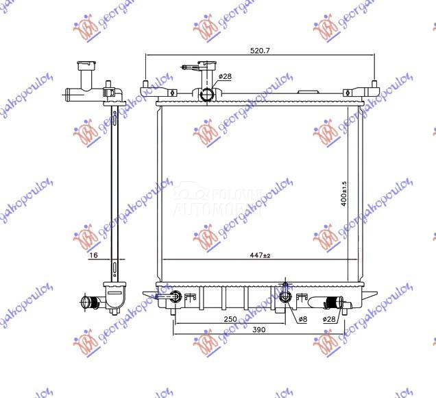 HLADNJAK MOTORA 1.2 12V BENZIN