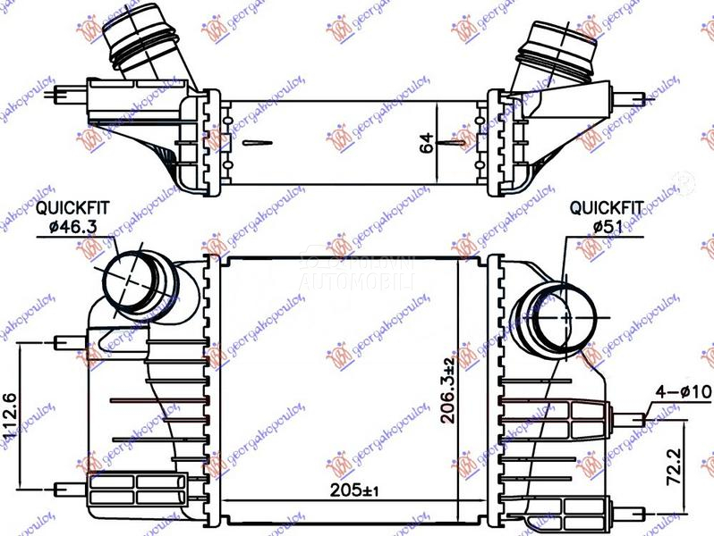 HLADNJAK INTERKULERA 1.5 dCi D
