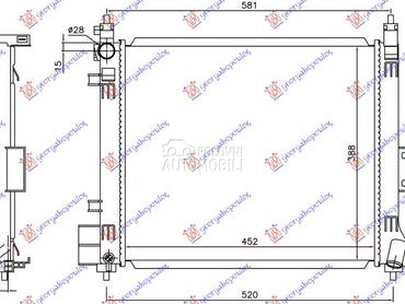 HLADNJAK MOTORA 1.2 DIG BENZIN za Nissan Note od 2013. do 2025. god.