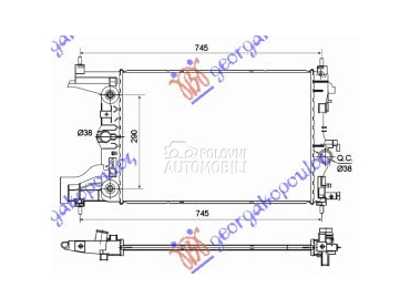 HLADNJAK MOTORA 1.6 BENZIN (AU za Opel Astra J od 2013. do 2016. god.
