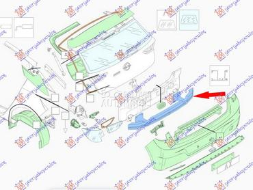 SINA ZADNJEG BRANIKA ALUMINIJU za Opel Astra K od 2016. do 2019. god.