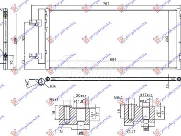 HLADNJAK KLIME ZA SVE MODELE B za Opel Astra K od 2016. do 2019. god.