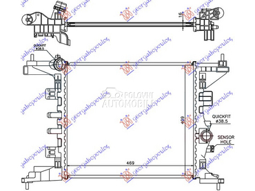 HLADNJAK MOTORA 1.4i/16V (A14X za Opel Meriva od 2014. do 2025. god.
