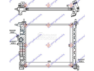 HLADNJAK MOTORA 1.4i 16v TURBO za Opel Meriva od 2014. do 2025. god.
