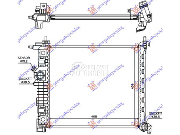 HLADNJAK MOTORA 1.3/1.7 CDTi ( za Opel Meriva od 2014. do 2025. god.