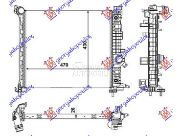 HLADNJAK MOTORA 1.7 CDTi (AUTO za Opel Meriva od 2014. do 2025. god.