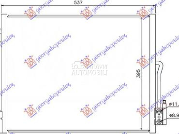 HLADNJAK KLIME BENZIN/DIZEL (5 za Opel Meriva od 2010. do 2014. god.