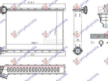 GREJAC KABINE (202x135x26) za Opel Meriva od 2014. do 2025. god.
