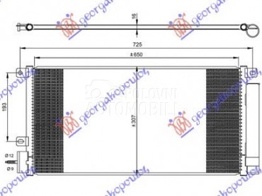 HLADNJAK KLIME 1.4i 16V TURBO za Opel Mokka X od 2016. do 2025. god.