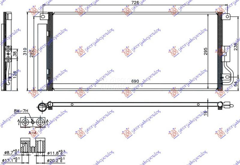 HLADNJAK KLIME 1.4 16v Turbo (