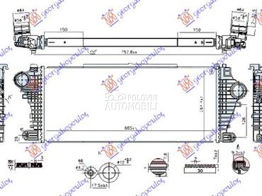 HLADNJAK INTERKULERA 1.5-2.0 T za Opel Insignia od 2017. do 2025. god.