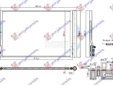 HLADNJAK KLIME 1.1 BENZIN/DIZE za Opel Insignia od 2017. do 2025. god.