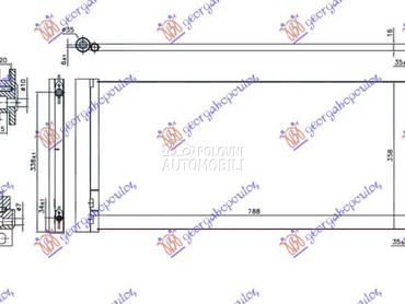 HLADNJAK KLIME 1.6 CDTi (788x3 za Nissan Nv200 od 2016. do 2025. god.
