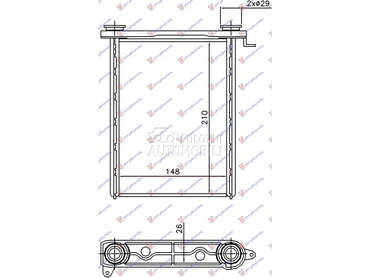 GREJAC KABINE (148x210x26) za Nissan Nv200 od 2016. do 2025. god.