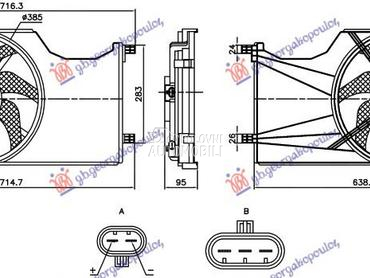 VENTILATOR KOMPLET 1.3 DIZEL - za Opel Corsa E od 2015. do 2019. god.