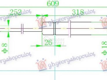 AMORTIZER GEPEK VRATA 5 VRATA za Opel Corsa E od 2015. do 2019. god.
