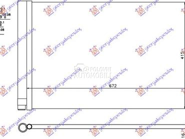 HLADNJAK KLIME HIBRID (635x400 za Opel Ampera od 2011. do 2025. god.