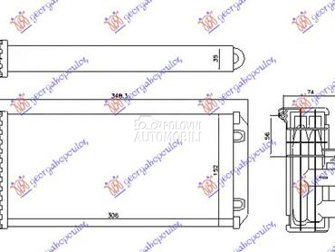 GREJAC KABINE (305x150x35) za Peugeot 3008 od 2009. do 2013. god.