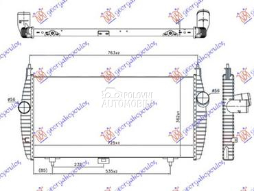 HLADNJAK INTERKULERA 2.2-2.7 H za Peugeot 607 od 2000. do 2007. god.