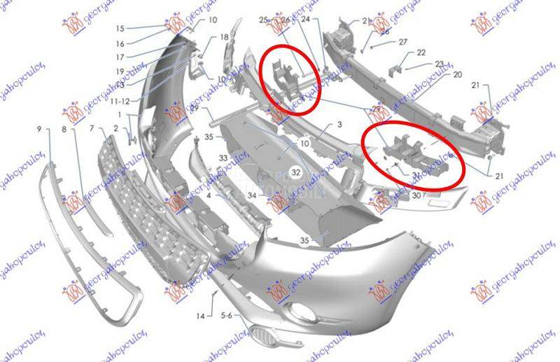 APSORBER PREDNJEG BRANIKA (SET