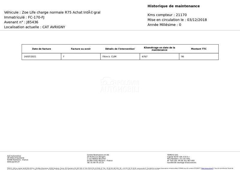 Renault Zoe LIFE -21193 k.m.