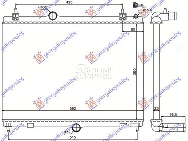 HLADNJAK MOTORA 1.6 THP-VTI BE za Peugeot 407 od 2004. do 2010. god.
