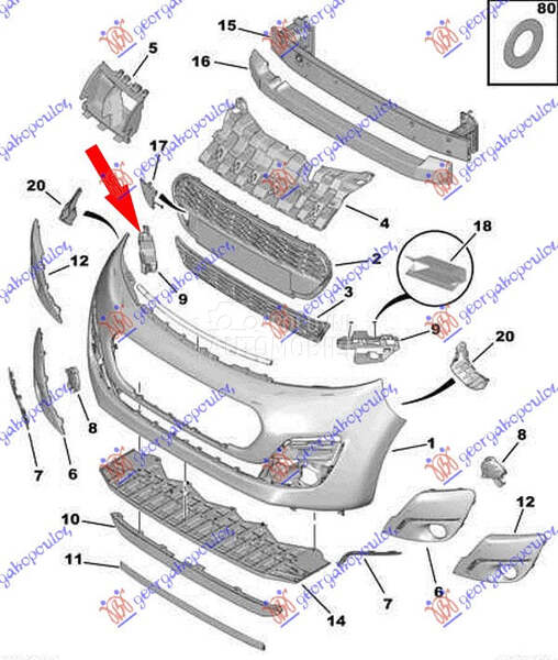 NOSAC PREDNJEG BRANIKA UNUTRAS