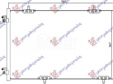 HLADNJAK KLIME 1.2/1.6 Vti 1.6 za Peugeot 301 od 2017. do 2025. god.