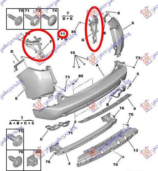 NOSAC SINE ZADNJEG BRANIKA BOC