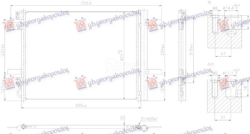 HLADNJAK KLIME 1.2/1.6 BENZIN