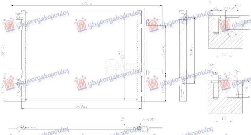 HLADNJAK KLIME 1.2/1.6 BENZIN