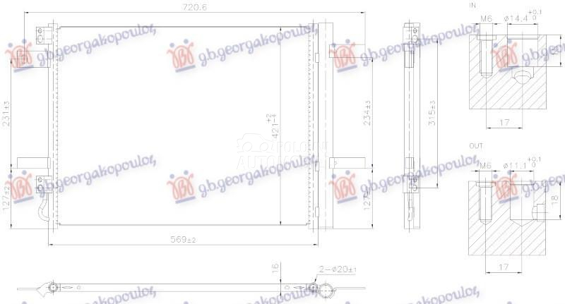 HLADNJAK KLIME 1.2/1.6 BENZIN