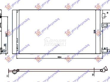 HLADNJAK KLIME 1.6i 16v (H4M) za Renault Fluence od 2013. do 2025. god.