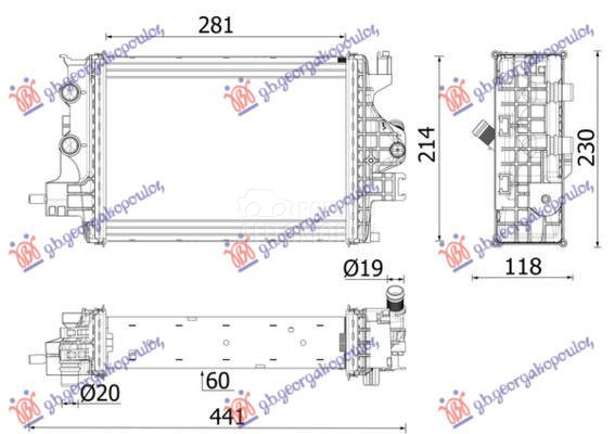 HLADNJAK MOTORA DODATNI 1.5 dC