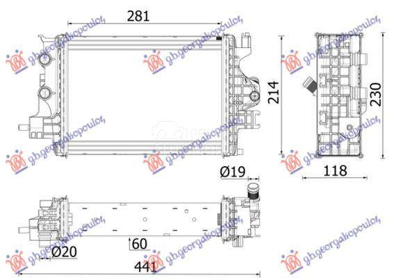 HLADNJAK MOTORA DODATNI 1.5 dC