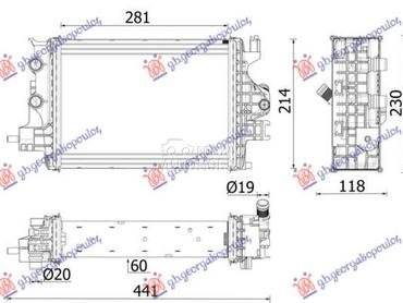 HLADNJAK MOTORA DODATNI 1.5 dC za Renault Captur od 2020. do 2025. god.