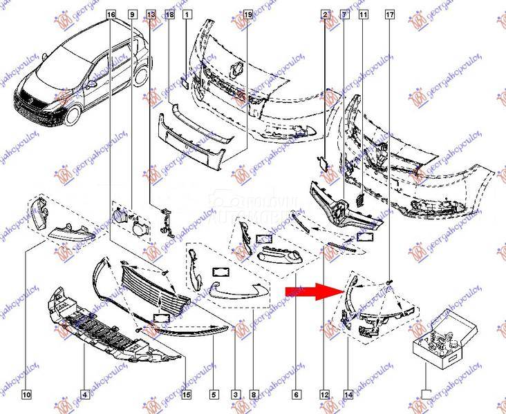 NOSAC PREDNJEG BRANIKA BOCNI P