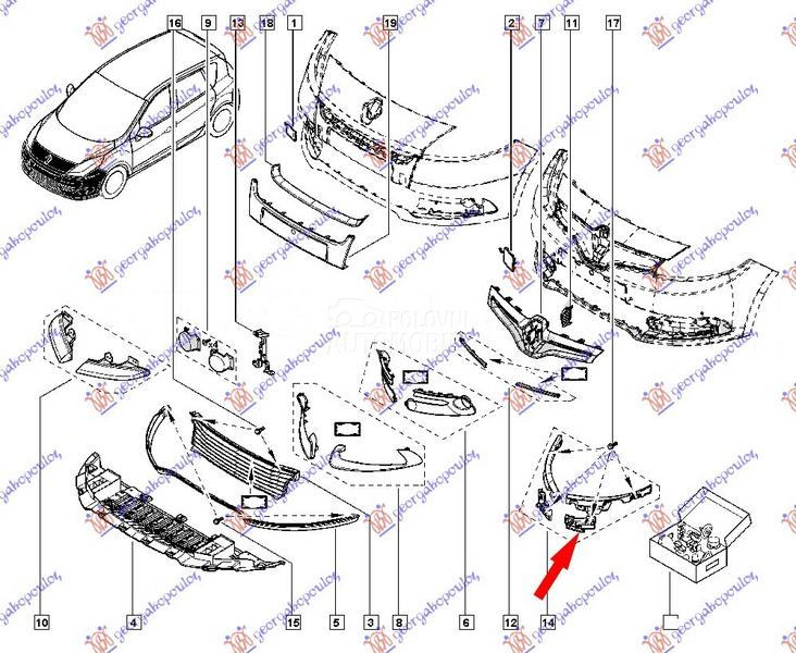 NOSAC PREDNJEG BRANIKA UNUTRAS
