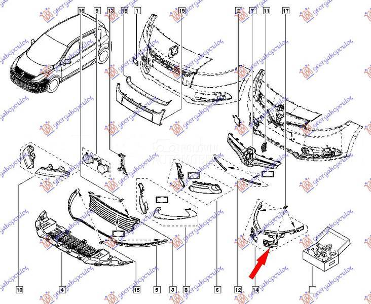 NOSAC PREDNJEG BRANIKA UNUTRAS