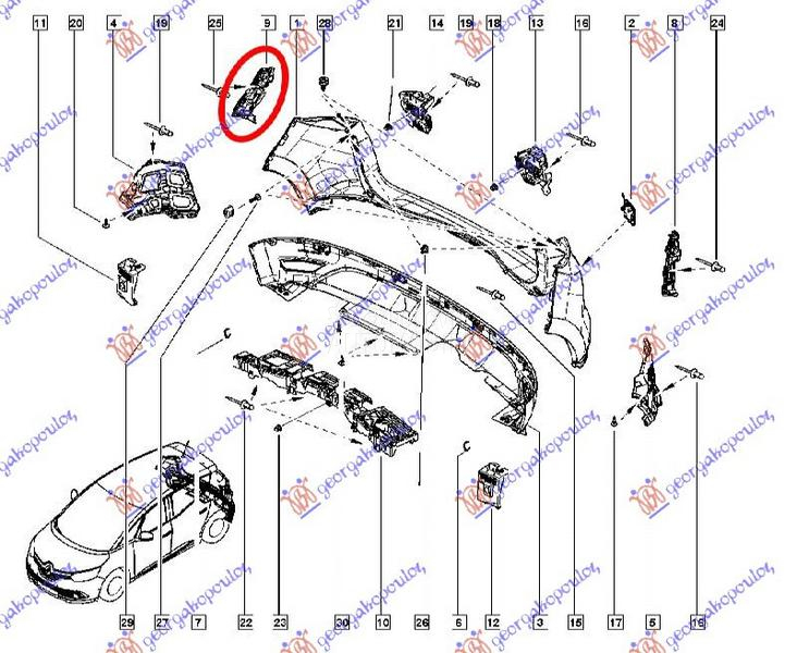 NOSAC ZADNJEG BRANIKA BOCNI PL