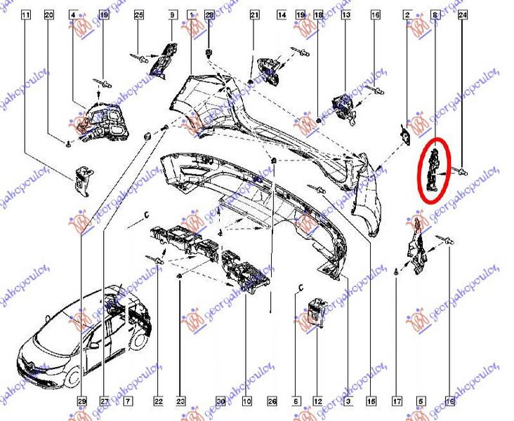NOSAC ZADNJEG BRANIKA BOCNI PL