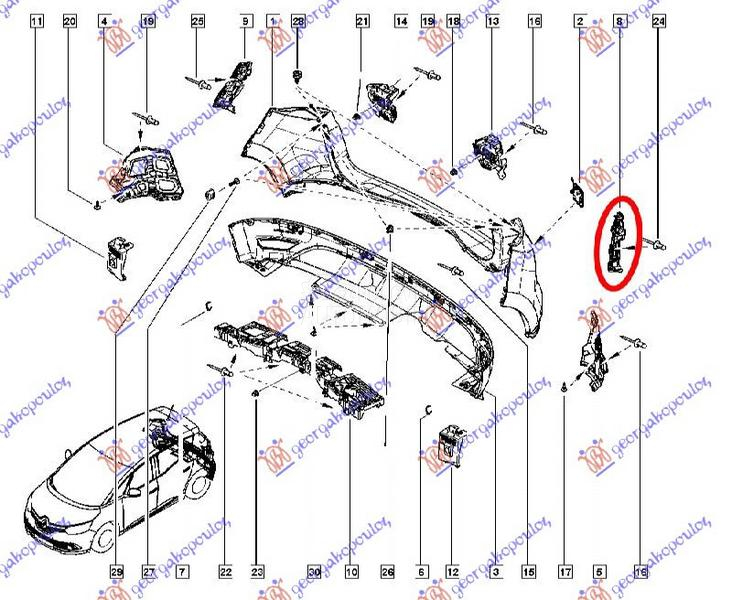 NOSAC ZADNJEG BRANIKA BOCNI PL