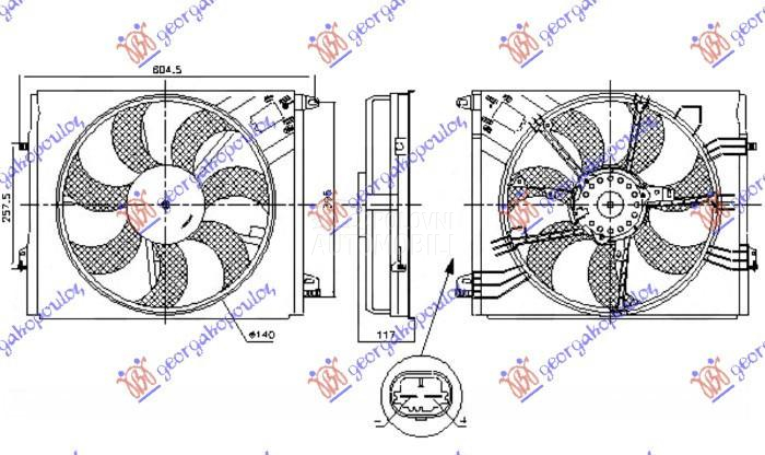 VENTILATOR KOMPLET (1.2/1.3 BE